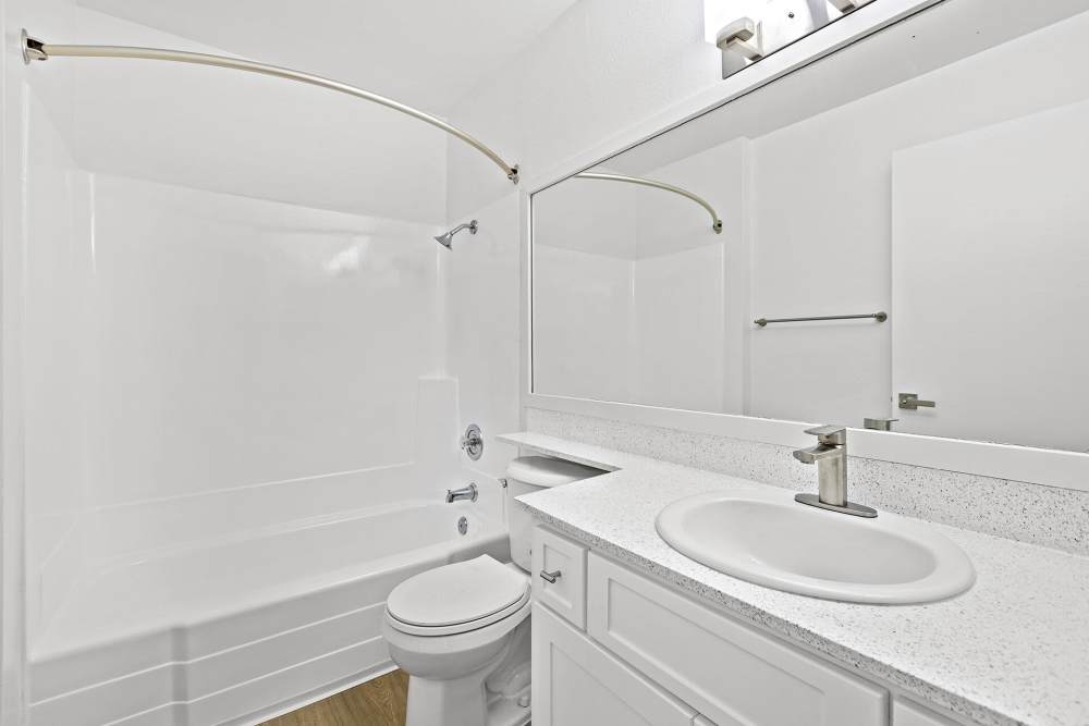 Bathroom with great lighting at Valle at 9209 Kenwood in Spring Valley, California