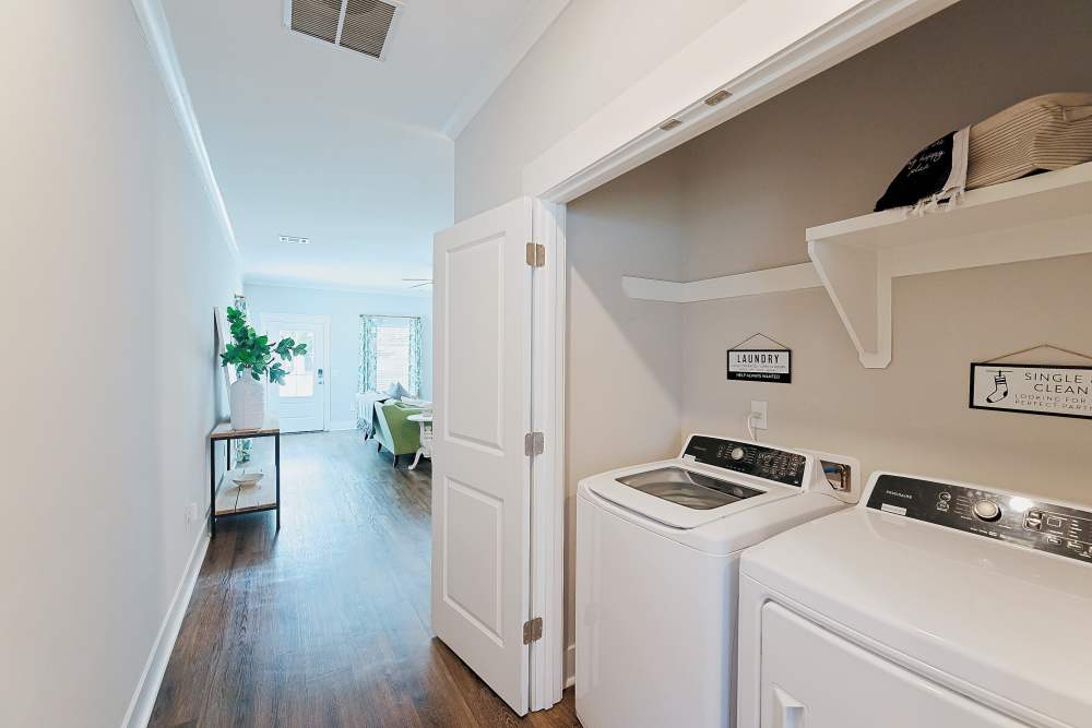 In-home washer and dryer at Beverly Villas in Brunswick, Georgia