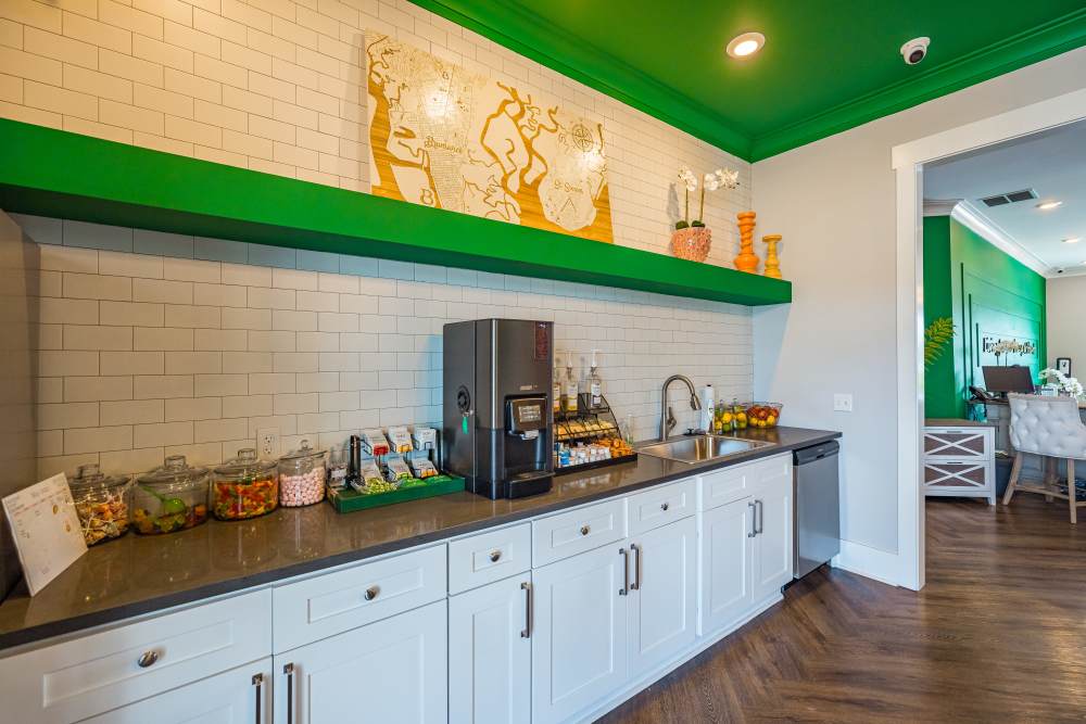 Coffee bar at Beverly Villas in Brunswick, Georgia