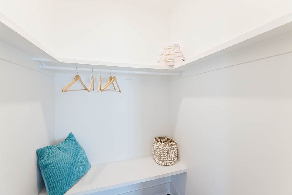 Closet in a model home at Beverly Villas in Brunswick, Georgia