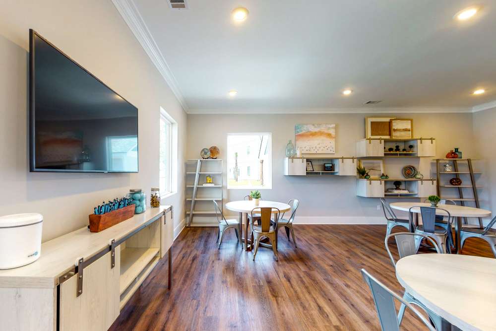 Clubhouse with TV at Coastal Club Apartments in Brunswick, Georgia