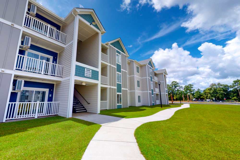 Pathway through our apartment complex at Coastal Club Apartments in Brunswick, Georgia