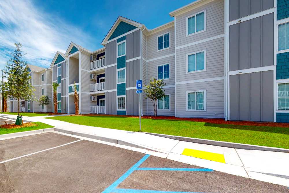 Exterior view of our apartment complex at Coastal Club Apartments in Brunswick, Georgia