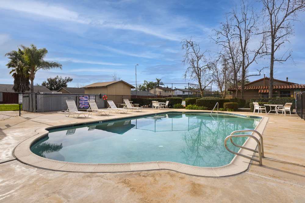 Swimming pool area at Terre at the Ranch in Ramona, California