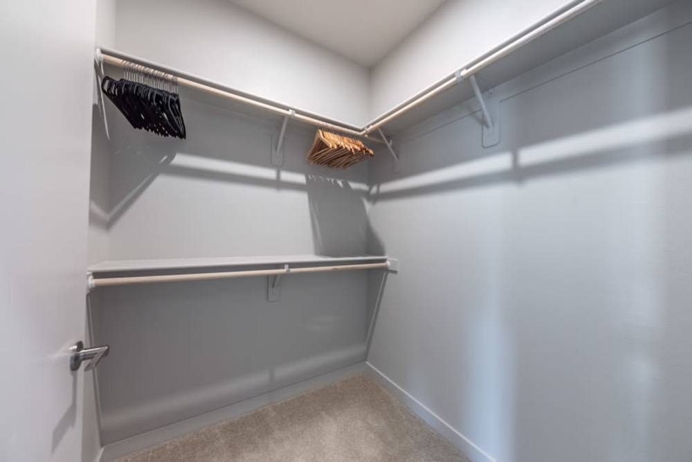 Walk-in closet at Reno Experience District in Reno, Nevada