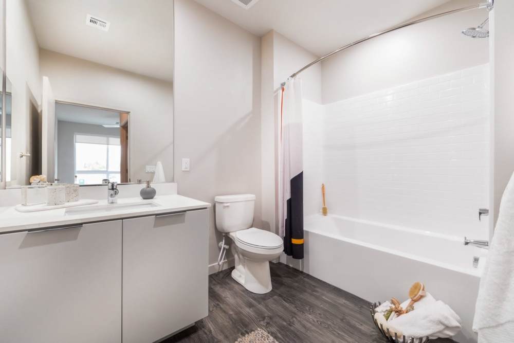 Bathroom with a bathtub at Reno Experience District in Reno,