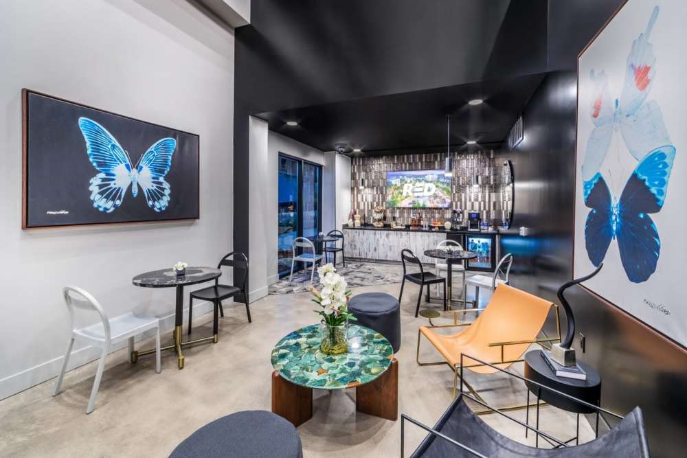 Lounge seating at Reno Experience District in Reno, Nevada