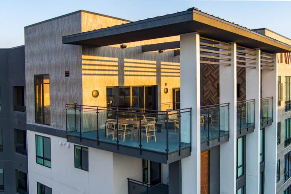 Exterior of the deck at Reno Experience District in Reno, Nevada