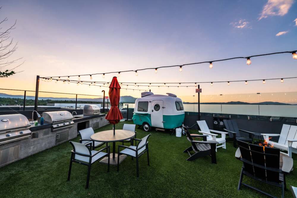 Rooftop deck at Reno Experience District in Reno, Nevada