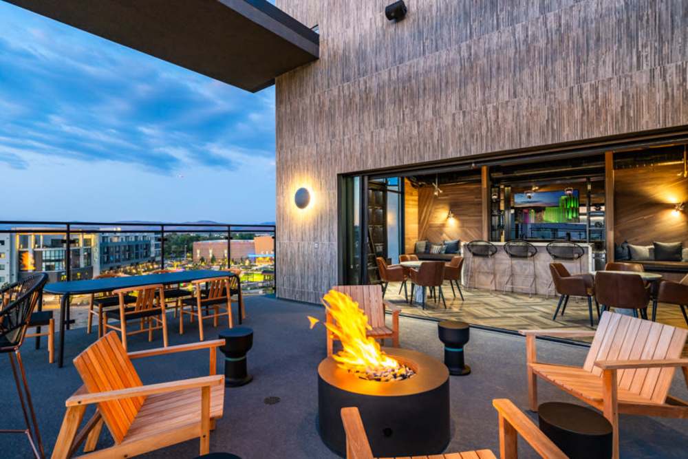 Firepit seating outside at Atwood in Reno Experience District in Reno, Nevada