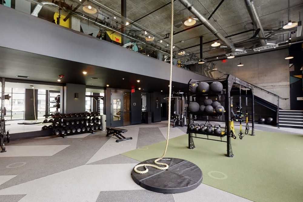 Spacious fitness center at Reno Experience District in Reno, Nevada