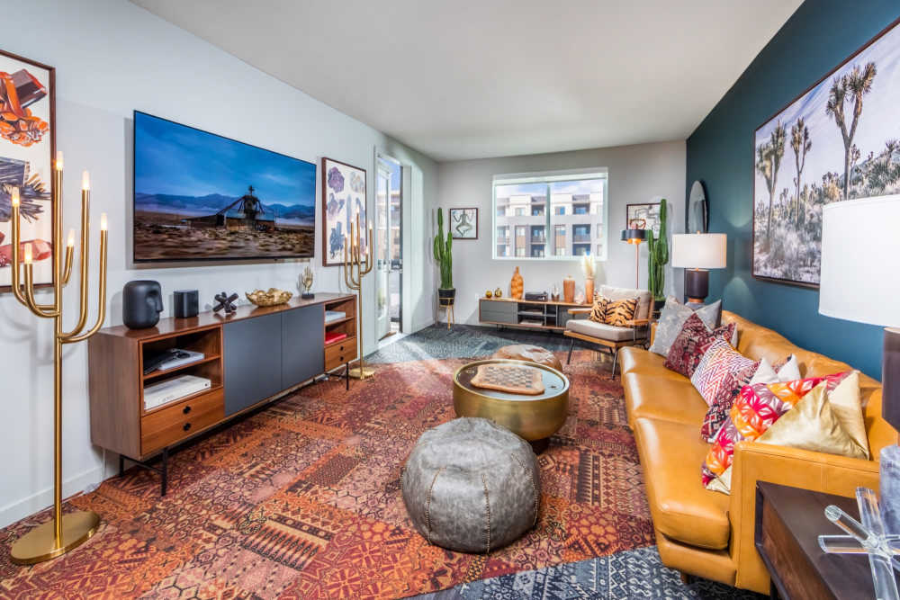 Modern living room at Reno Experience District in Reno,