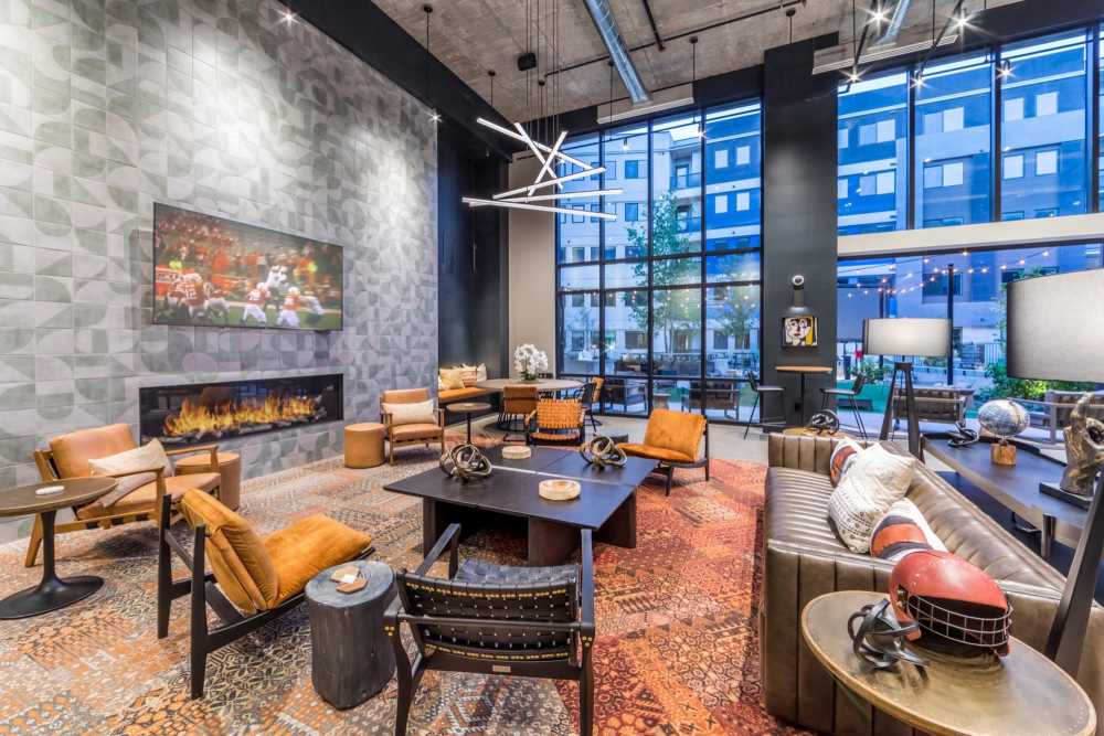 Upscale resident lounge at Reno Experience District in Reno, Nevada
