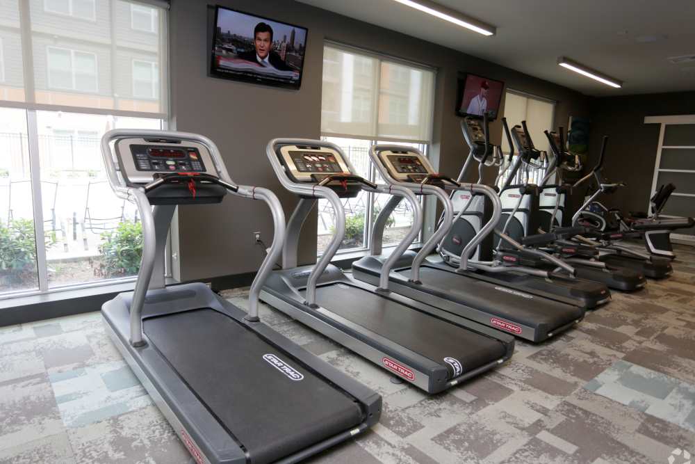 Fitness center at Discovery Square in Herndon, Virginia