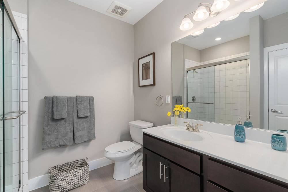 Large bathroom at East of Market in Frederick, Maryland