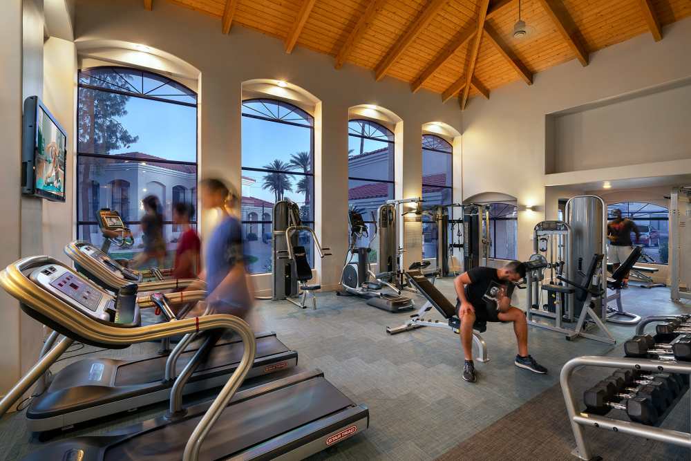 Onsite fitness center at The Ventura in Chandler, Arizona