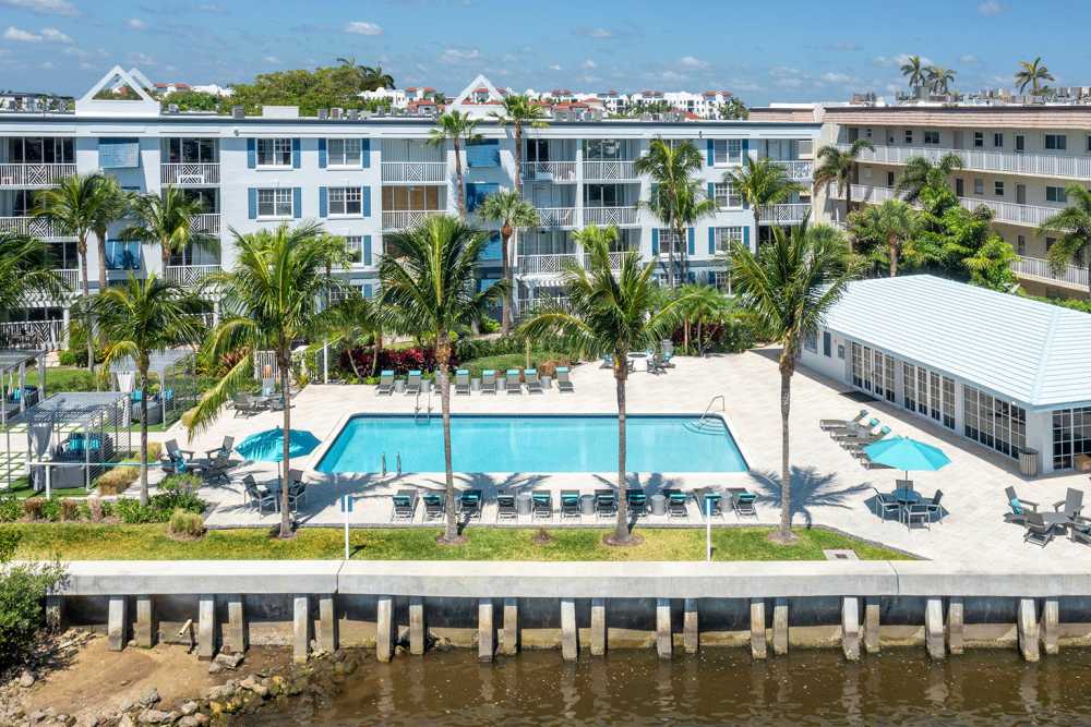 Aerial View from water at Bermuda Cay in Boynton Beach, Florida