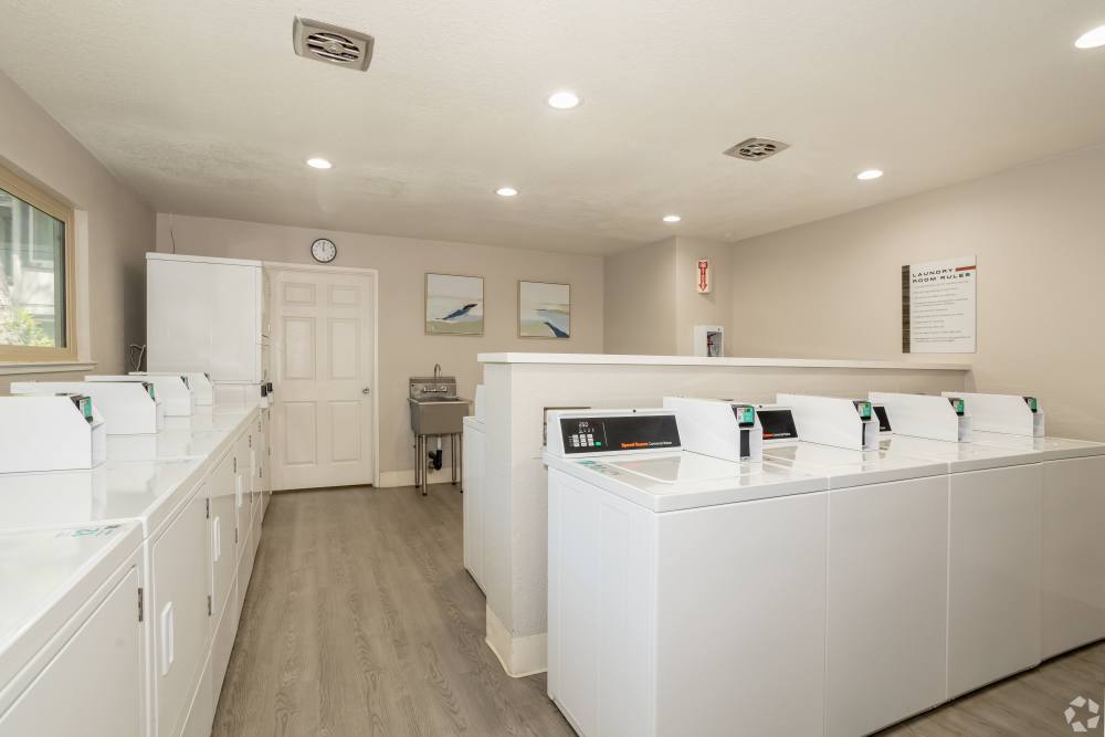 Laundry room at El Macero Apartments in Davis, California