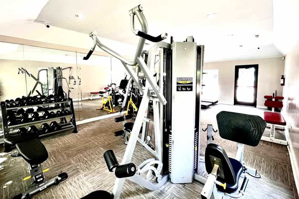 Fitness center The Oasis at Regal Oaks in Charlotte, North Carolina featuring its equipment