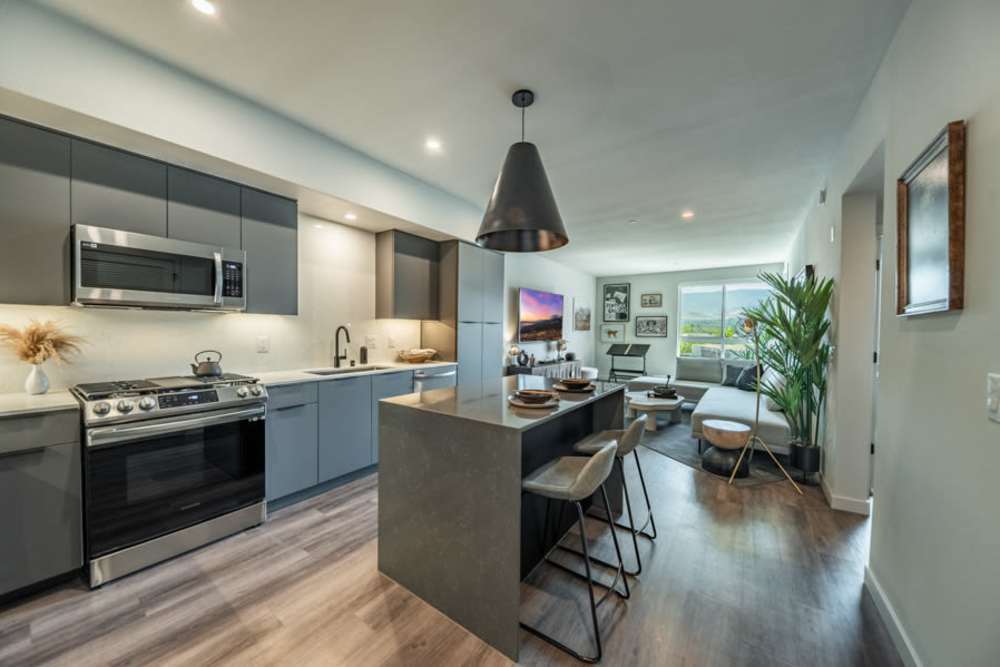 Kitchen with wood flooring at Reno Nevada