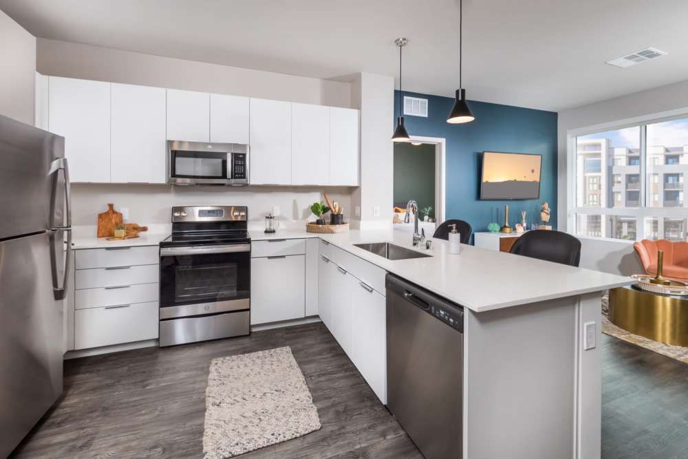 Kitchen with white cabinets at Reno Nevada