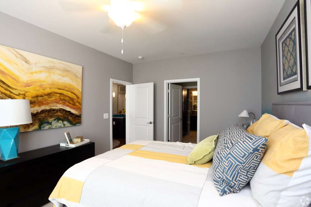 Model bedroom in a home at 3350 at Alterra in Hyattsville, Maryland