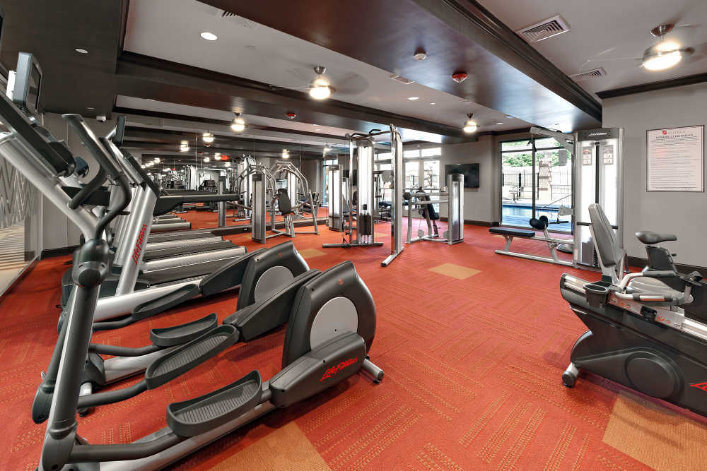 Fitness center at 3350 at Alterra in Hyattsville, Maryland