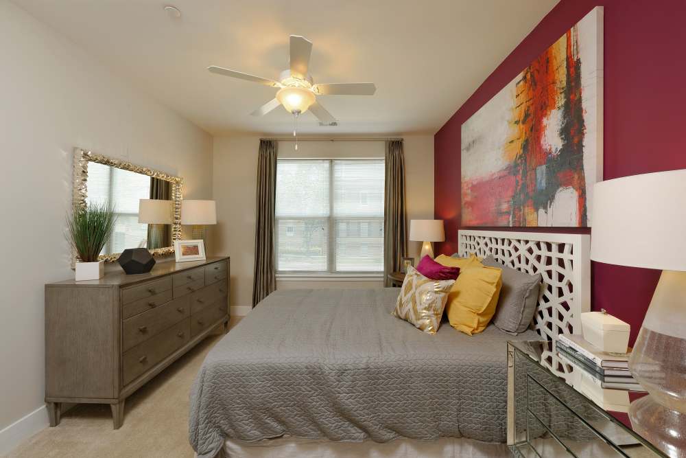 Master bedroom at 3350 at Alterra in Hyattsville, Maryland