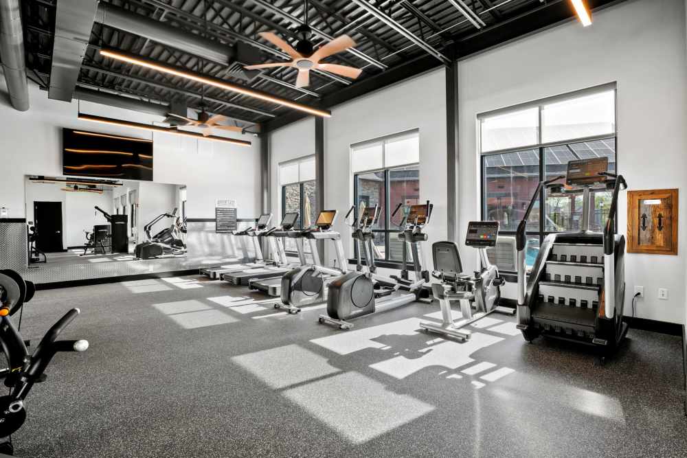Weight racks at Upper East in Frederick, Maryland