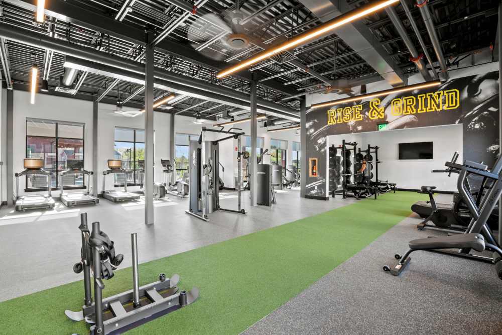 Fitness center at Upper East in Frederick, Maryland