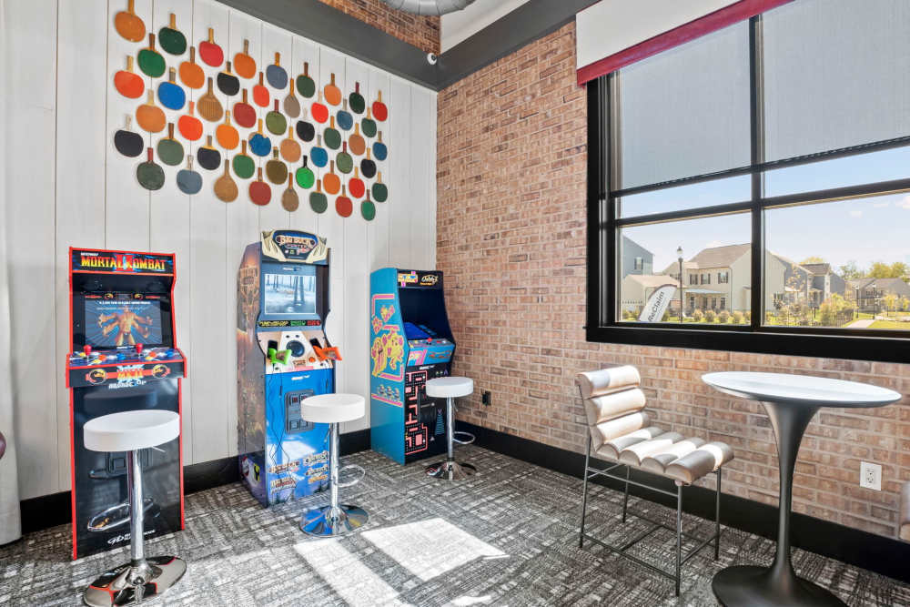 Resident gamming room at Upper East in Frederick, Maryland