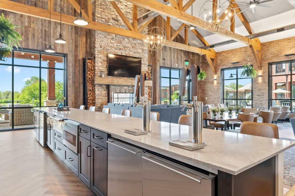 Community cooking area at Upper East in Frederick, Maryland