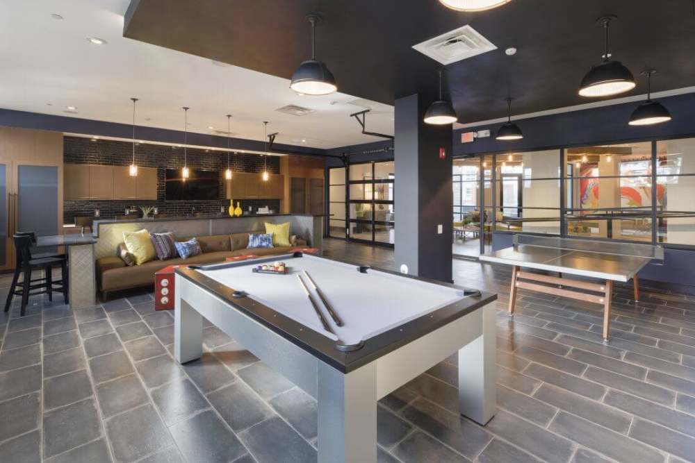Pool table at Lync At Alterra in Hyattsville, Maryland