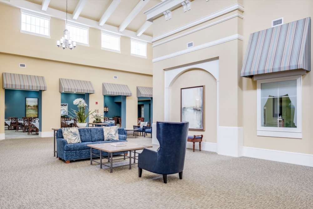 Community seating area at Silver Creek in St. Augustine, Florida