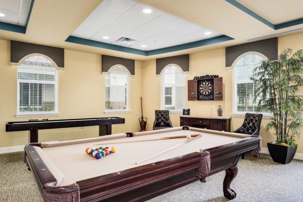 Pool room at Silver Creek in St. Augustine, Florida