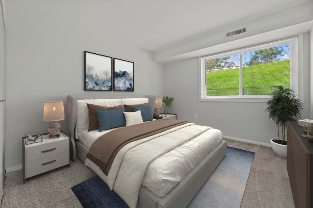 Master bedroom at Tysons View in Falls Church, Virginia