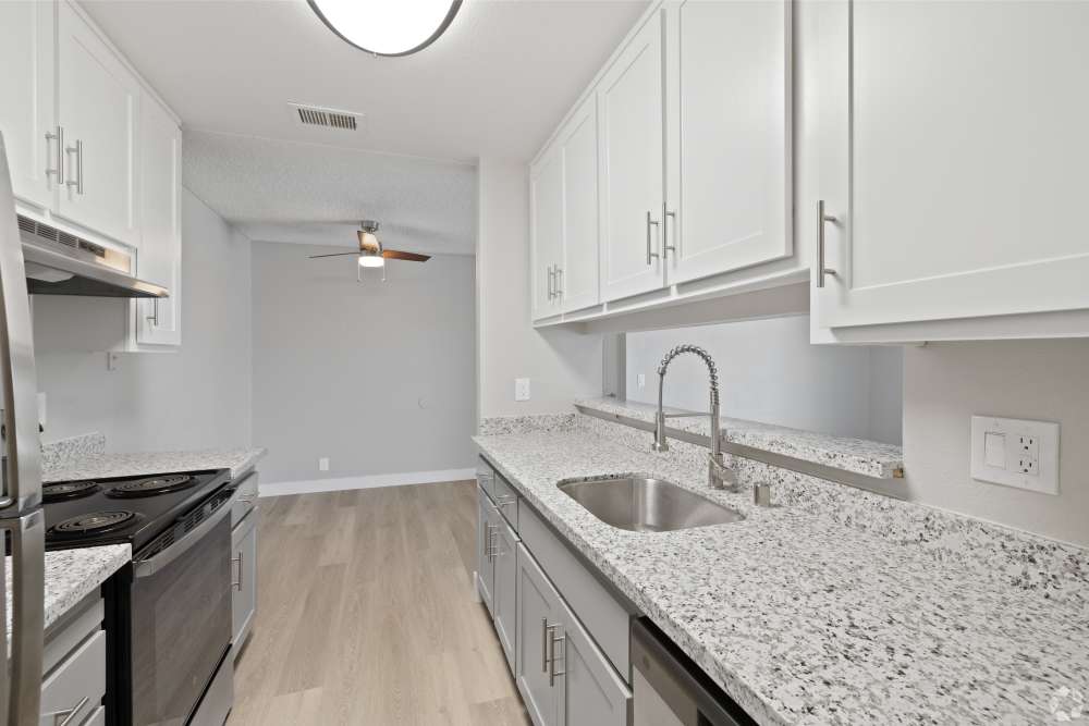 Deep sink with built-in counter top stoves and oven at the kitchen in The Mews At Dixon Farms in Dixon, California