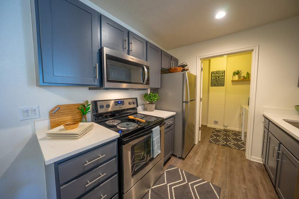 Modern kitchen at The Falls at Canyon Rim in South Ogden, Utah