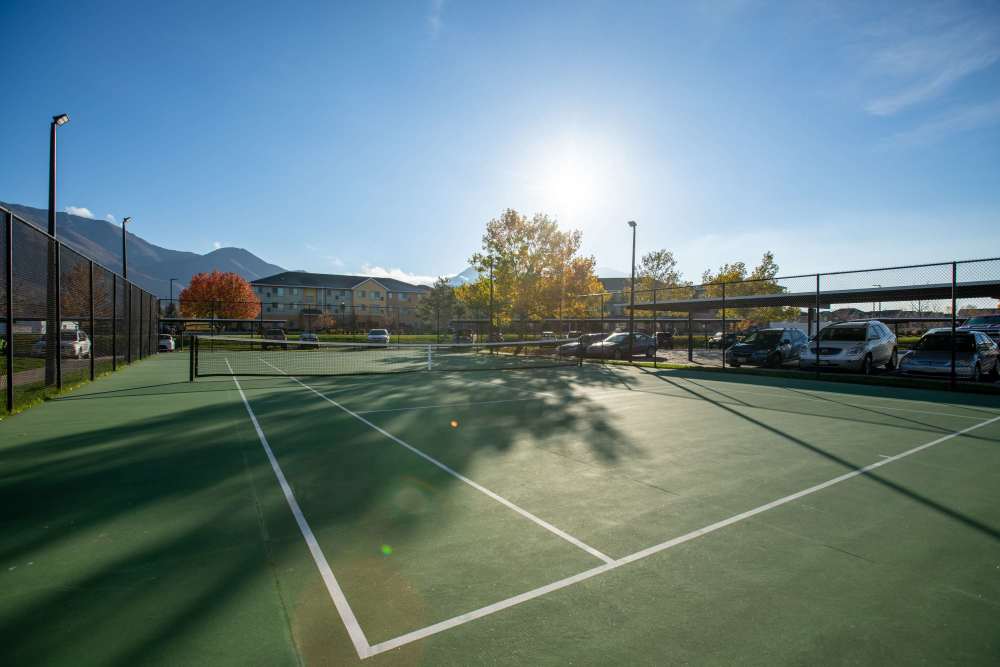 Tennis courts at The Falls at Canyon Rim in South Ogden, Utah