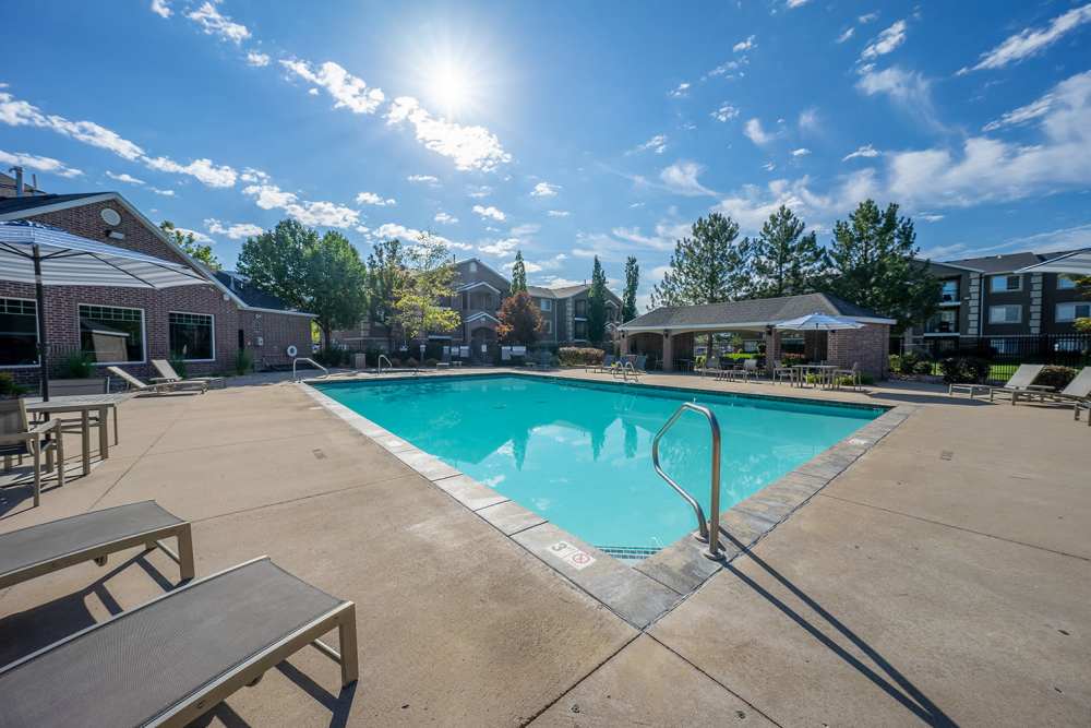 Swimming pool at The Falls at Canyon Rim in South Ogden, Utah