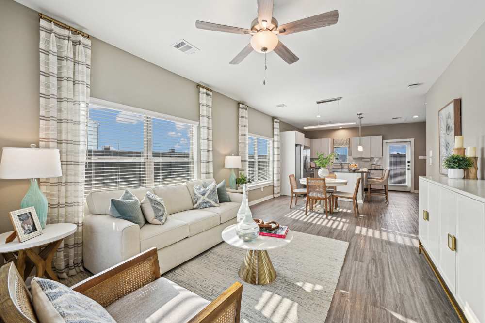 living room at  The Everstead at Windrose in Spring, Texas