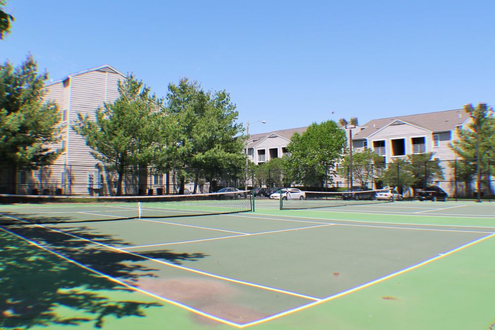 Tennis courts at The Gramercy in Manhattan, Kansas