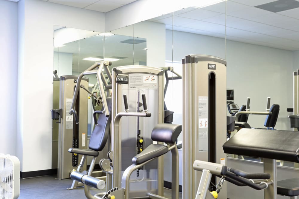 Get fit in the gym area at The Towers on Franklin in Richmond, Virginia