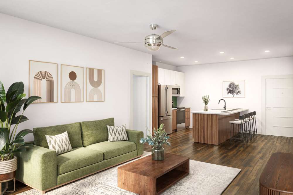 rendering of apartment at The Alder on Dabney in Richmond, Virginia
