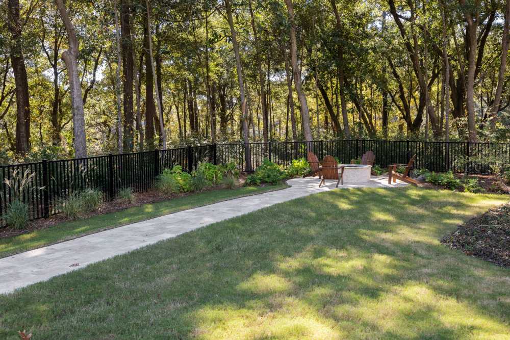 Walkway to a firepit at Park Circle Village in North Charleston, South Carolina