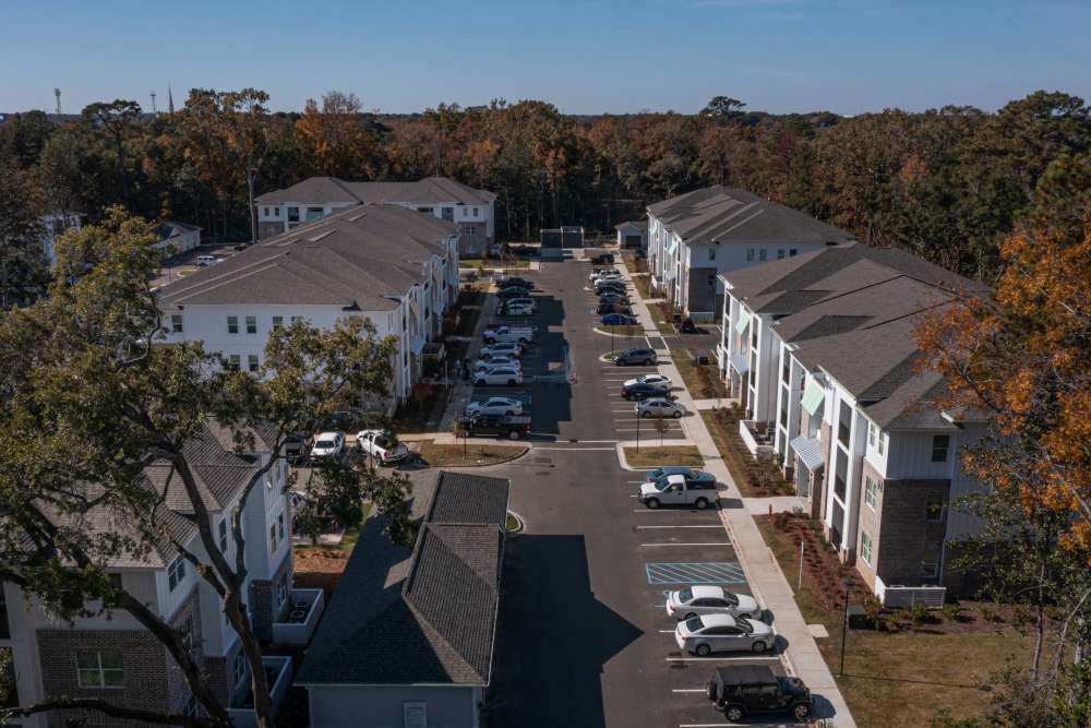 Wide view of our complex at Park Circle Village in North Charleston, South Carolina
