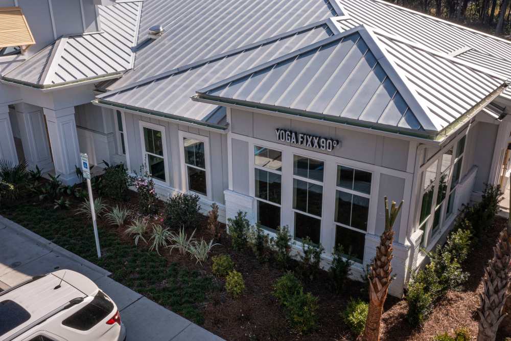 Aerial view of our clubhouse at Park Circle Village in North Charleston, South Carolina
