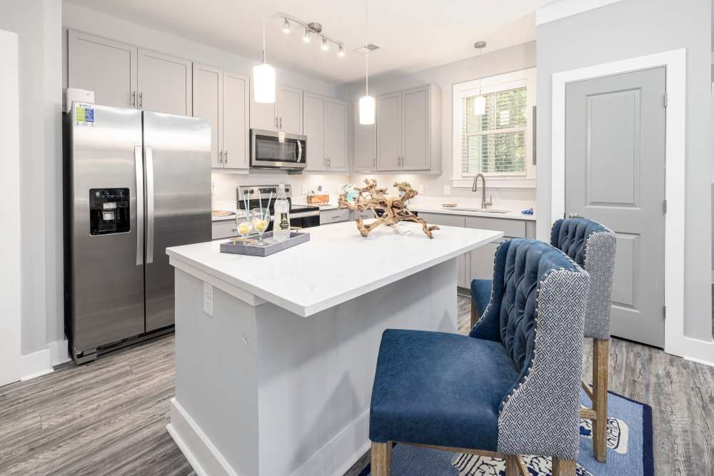 Model home's kitchen at Park Circle Village in North Charleston, South Carolina