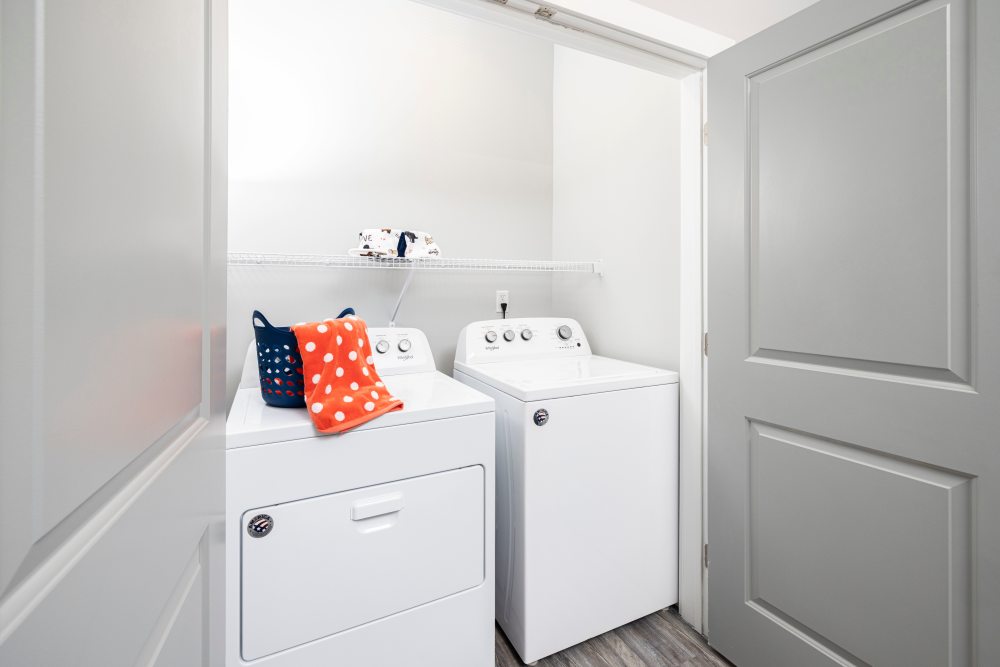 In-home washer and dryer at Park Circle Village in North Charleston, South Carolina