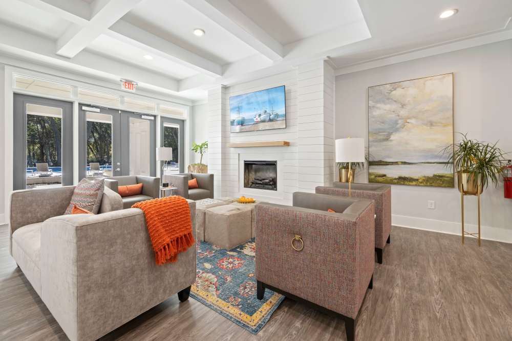 Lounge in our clubhouse at Park Circle Village in North Charleston, South Carolina
